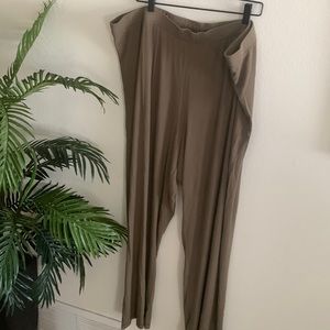 Skims Green Ribbed Lounge Pant